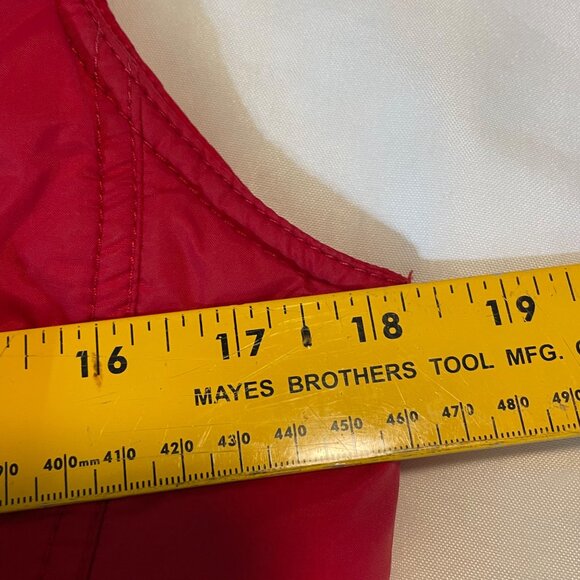 Tommy Jeans Red Puffer Vest M Nylon Womens Sleeveless Outerwear Vintage - Picture 11 of 11